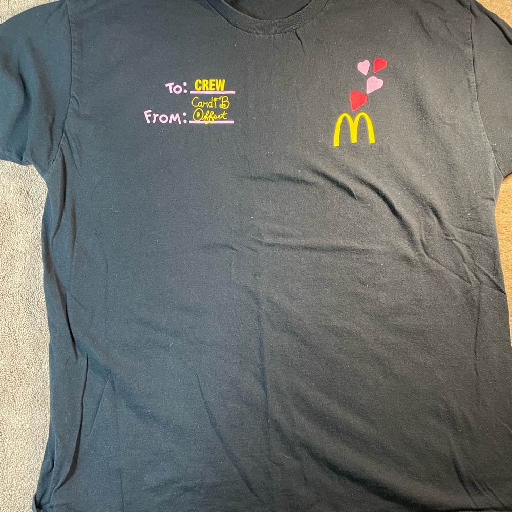 McDonald's Cardi B 2023 Crew T-shirt.